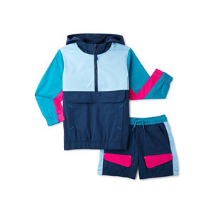 ชุดเซ็ตเสื้อแจ็คเก็ตและกางเกงขาสั้นไนลอนกันลมพร้อมโลโก้สั่งทำ - Product Image 5