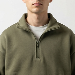 SUQAINA FASHION GARMENTS Chándal Unisex Verde Oliva Ecológico Transpirable 100% Poliéster de Otoño de 2 Piezas, Ajuste Holgado y Oversize - Product Image 6