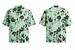 Chemise décontractée respirante à manches courtes, imprimé floral personnalisé, pour vacances d'été, plage, fête, boutonnée, tendance, vente en gros - Product Image 5