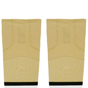 Gold <b>Knee</b> <b>High</b> Basketball <b>Socks</b> With Black And White Stripes Breathable Knitted Design For Adults - Product Image 3