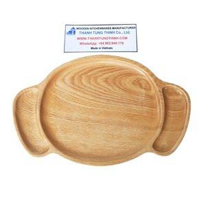 Plateau de service ovale en bois Thinh Tung Thinh, fait main, style rustique, pour la cuisine, fabriqué au Vietnam - Product Image 1