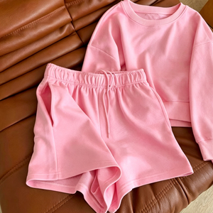 2026 Hot Casual 2 Piece <b>Sets</b> Women Stretch Long Sleeve Jacket Above Knee Shorts Streetwear for Ladies - Product Image 2