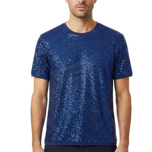 T-shirt personnalisé avec logo imprimé, strass solides, haute qualité, 100% coton respirant, coupe décontractée pour homme, vente en gros - Product Image 3