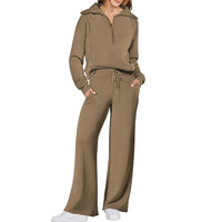 Dames Premium Kwaliteit Zachte Lounge Set Ontspannen Top met Lange Mouwen en Bijpassende Broek Comfortabele Huispak Outfit