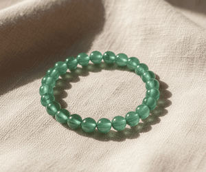 Handmade AAA Green Aventurine Round Bead Bracelet – Polished Gemstone Stretch Bracelet for <b>Men</b> & Women - Product Image 5