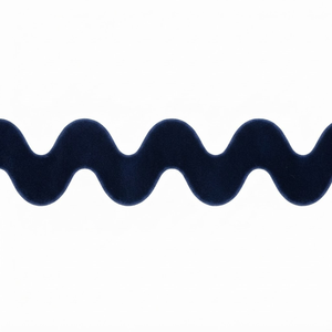 25mm <b>Navy</b> Blue Ric Rac Velvet <b>Ribbon</b> Wavy Edge for Yacht Interiors Marine Uniforms Sailor Costumes Nautical Crafts Bulk Exporter - Product Image 3