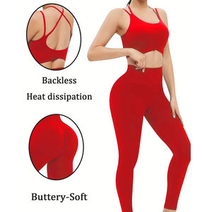 Ensemble de yoga respirant de haute qualité pour femmes, style tendance, pour sublimation, faible MOQ, direct usine - Product Image 4