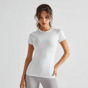 Women Long Sleeve Athletic Shirt Women Workout Fitness Wear T Shirts Ladies 100% Polyester Compression Loose Rash Guard Tops - Product Image 2