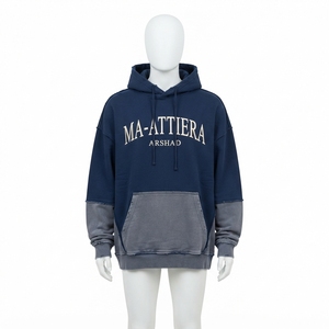 Sudadera con Capucha Oversize para Hombre, Estilo Streetwear, con Bloques de Color y Lavado Ácido, Fabricante Mayorista de Ropa Personalizada Premium - Product Image 1
