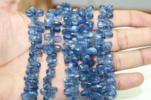 6*10mm perles de kyanite à facettes 8 pouces côté coupe gouttes pierre naturelle en gros pour la fabrication de bijoux - Product Image 4
