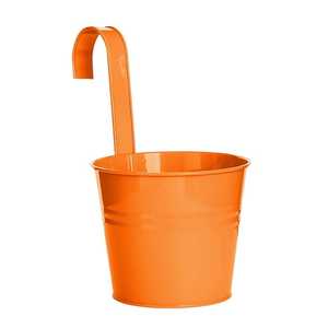 Colorful Metal Hanging Planters Set of 3 with Curved <b>Hooks</b> for Gardening Durable Painted Finish - Product Image 6