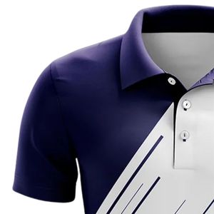 <b>White</b> Blue <b>Cricket</b> Jersey for Men Polo Collar Athletic Team Shirt Lightweight Sportswear Uniform Breathable Match Practice - Product Image 5