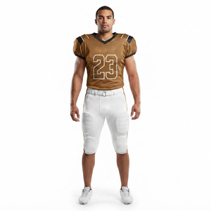 Nexfit Sublimation Print Men American Football Suit Breathable Mesh Training Wear Protective <b>Padded</b> Football <b>Pants</b> Uniform 380g - Product Image 1