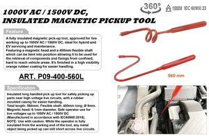 1000V AC / 1500V DC, INSULATED MAGNETIC PICKUP <b>TOOL</b>. - Product Image 2
