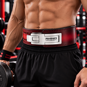 เข็มขัดยกน้ำหนัก Rhino Fitness สีแดง ทำจากนีโอพรีน ปรับได้ รองรับหลังส่วนล่าง พร้อมการป้องกันระดับมืออาชีพสำหรับผู้ใหญ่ - Product Image 6