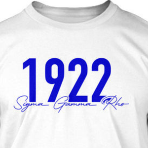 Camiseta Conmemorativa Sigma Gamma Rho para Mujer, Desde 1922, con Estampado de Letras Griegas Personalizadas, Cuello Redondo, Estilo Casual, Moda Herencia - Product Image 2