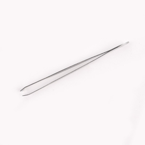1pc Silver Eyebrow Tweezer Flat Tip Eyelash Extension Tweezers Stainless Steel Brow Hair Remove Trimming Clips Makeup Tools - Product Image 3