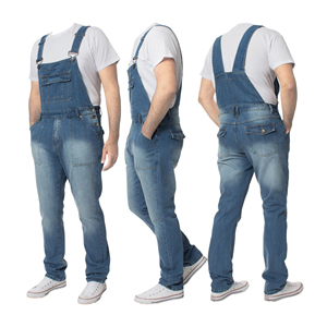 Casual <b>Men</b>’s Loose Fit Dungarees Denim <b>Overalls</b> Comfortable Soft Adjustable Straps Streetwear Everyday Wear - Product Image 6