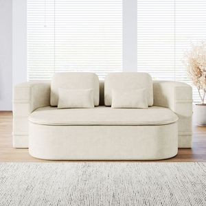 Divano Letto Convertibile 75 2 1 in Schiuma, Multifunzionale, Pieghevole, con Coperta in Ciniglia, Divano Letto Pieghevole da Pavimento - Product Image 1