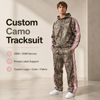 Ensemble survêtement IKDEER pour homme, sweat à capuche et pantalon évasé en molleton de coton épais, imprimé camouflage Real Tree, collection automne