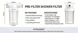 Cabezal de Grifo Giratorio Universal con Filtro Purificador de Agua para Uso Doméstico y Hotelero, 2.0 Micras, 200 GPD - Product Image 4