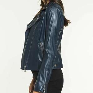 Chaqueta de Cuero para Mujer al por Mayor, Chaqueta de Cuero PU de Alta Calidad, Chaqueta de Piel de Oveja Marrón, Chaquetas para Mujer - Product Image 4