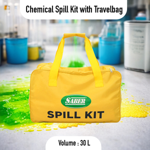 Factory Supply <b>30L</b> Portable Chemical Spill Kit Yellow Hazmat Absorbent Kit 8 Gallon Emergency Spill Control Set with Durable <b>Bag</b> - Product Image 2