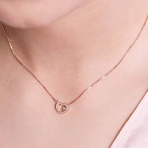 Super Oferta de Septiembre, Elegante Collar con Colgante de Corazón de Circonio, Plata de Ley 925 Chapada en Oro, Joyería Romántica para Mujer, Regalo para Fiestas - Product Image 5