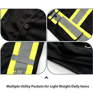 Gilet de sécurité réversible respirant de qualité supérieure, coupe-vent, réfléchissant, haute visibilité - Product Image 5