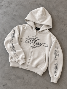 Sweat à capuche épais personnalisé avec motif sur les manches, style streetwear, pour hommes, fabrication OEM, marque privée, vente en gros - Product Image 2