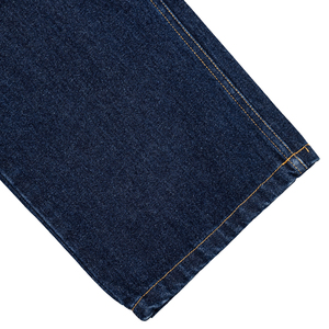 Jean décontracté bleu vintage coupe droite délavé pour homme style streetwear - Product Image 3