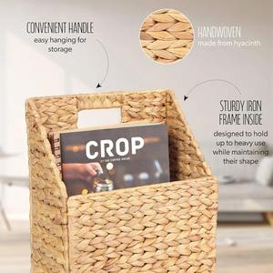 Panier de rangement mural suspendu en jacinthe d'eau, fait main, vente en gros, écologique, fabriqué au Vietnam - Product Image 4