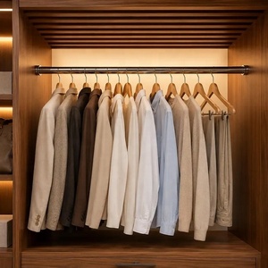 ราวแขวนผ้าม่านทองเหลืองแบบติดผนัง ถอดประกอบได้ สำหรับตู้เสื้อผ้า ห้องนอน ห้องรับแขก ผิวสัมผัสสีบรอนซ์ขัดเงา - Product Image 6