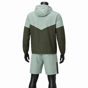 Ensemble de survêtement d'été pour homme en nylon et polyester, coupe-vent et short, pour le jogging, fournisseur en gros - Product Image 2