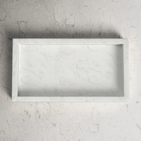 Assiette de service rectangulaire élégante en céramique avec incrustation dorée, finition luxueuse, plat décoratif pour la table, idéal pour la maison moderne à prix abordables