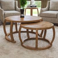 Tables gigognes élégantes en bois naturel pour les intérieurs résidentiels, les hôtels de charme, les chambres d'hôtes et les espaces de vie modernes