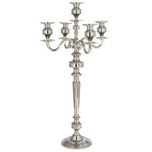 Candelabro de Metal Dorado de 5 Brazos con 2 Portavelas Cónicos, Forma Alta para Decoración de Mesa de Boda, Hogar, Navidad - Product Image 4