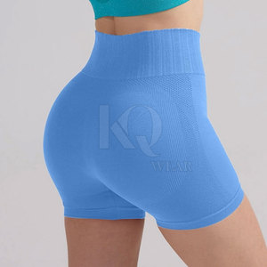 Shorts de cycliste taille haute pour femme, écologiques, légers, respirants, en Spandex/Polyester, pour le fitness, la course, le yoga et l'entraînement - Product Image 5