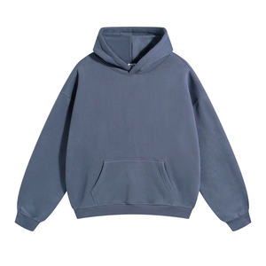 เสื้อฮู้ดดี้ผู้ชายแบบวินเทจ ผ้าฟลีซย้อมสี เสื้อสเวตเชิ้ตทรงหลวม สตรีทแวร์ลำลอง รับผลิตตามสั่งจำนวนมาก - Product Image 2