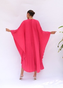 Robe de soirée longue plissée style kaftan vintage pour femme, robe de mariée luxueuse et modeste, 100 % coton écologique - Product Image 5