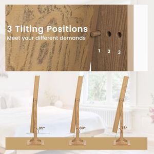 Armario para Joyas con Cerradura y 6 Luces LED, Espejo de Cuerpo Entero, Organizador para sus Piezas Valiosas - Product Image 5