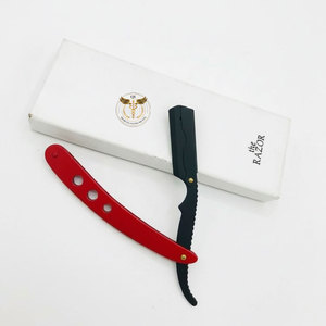 QORVEX INSTRUMENTS Rasoir droit professionnel personnalisé avec logo, en acier inoxydable, lame remplaçable, outil de rasage pour barbier, pour usage en salon - Product Image 1