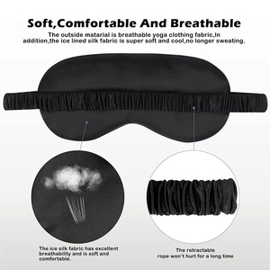 Wholesale Custom Fashion 100% Silk Sleep <b>Masks</b> Light Block Four Seasons <b>Eye</b> Cover <b>Masks</b> Ladies Deep Sleep <b>Masks</b> With Custom Logo - Product Image 4