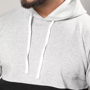 Paneled Hoodie Men's Color Block Hooded Neck FullSleeve Navy and <b>White</b> Cotton <b>Tshirt</b> Boys Colourblocked Sweatshirt - Product Image 3