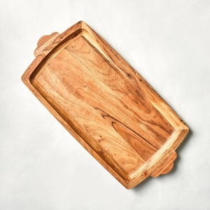 Oval Wood Serving Tray Handmade Polished Minimalist Design Solid Color Dishes & Plates Eco Friendly Daily Use - Product Image 4