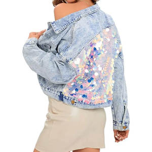 Chaqueta de Mezclilla con Piel Sintética para Mujer de las Mejores Marcas, Gran Venta, Recién Llegada, con Relleno de Algodón, Material Duradero - Product Image 5