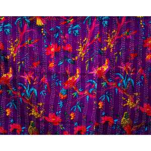 Handmade Vintage 100% Cotton Kantha <b>Quilts</b> <b>Throw</b> Comfortable High Quality Handicraft for Home and Hotel Wholesale Price - Product Image 2