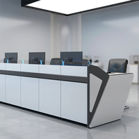 Console de commande d'éclairage, table de poste de travail pour centre de commande, poste de surveillance CCTV, mobilier de salle de contrôle industrielle