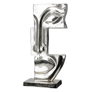 Jaffs Exports 9D X 21W X 40H Modern Abstract Metal Face Sculpture Handmade Artistic Eco-Friendly Tabletop Decor for Living Room - Product Image 1