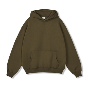 <span class=keywords><strong>Sweat</strong></span>-shirt à capuche unisexe <span class=keywords><strong>vert</strong></span> olive surdimensionné avec fermeture éclair, 100 % coton French Terry, imprimé décontracté, poche intégrée, respirant, automne - Product Image 1